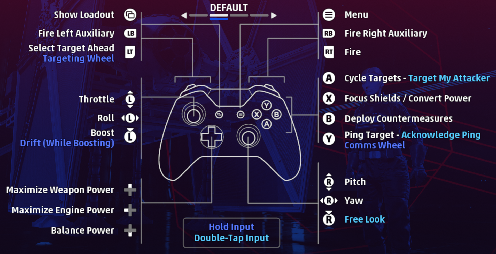 Star Wars: Squadrons - Xbox Controller Controls Layout