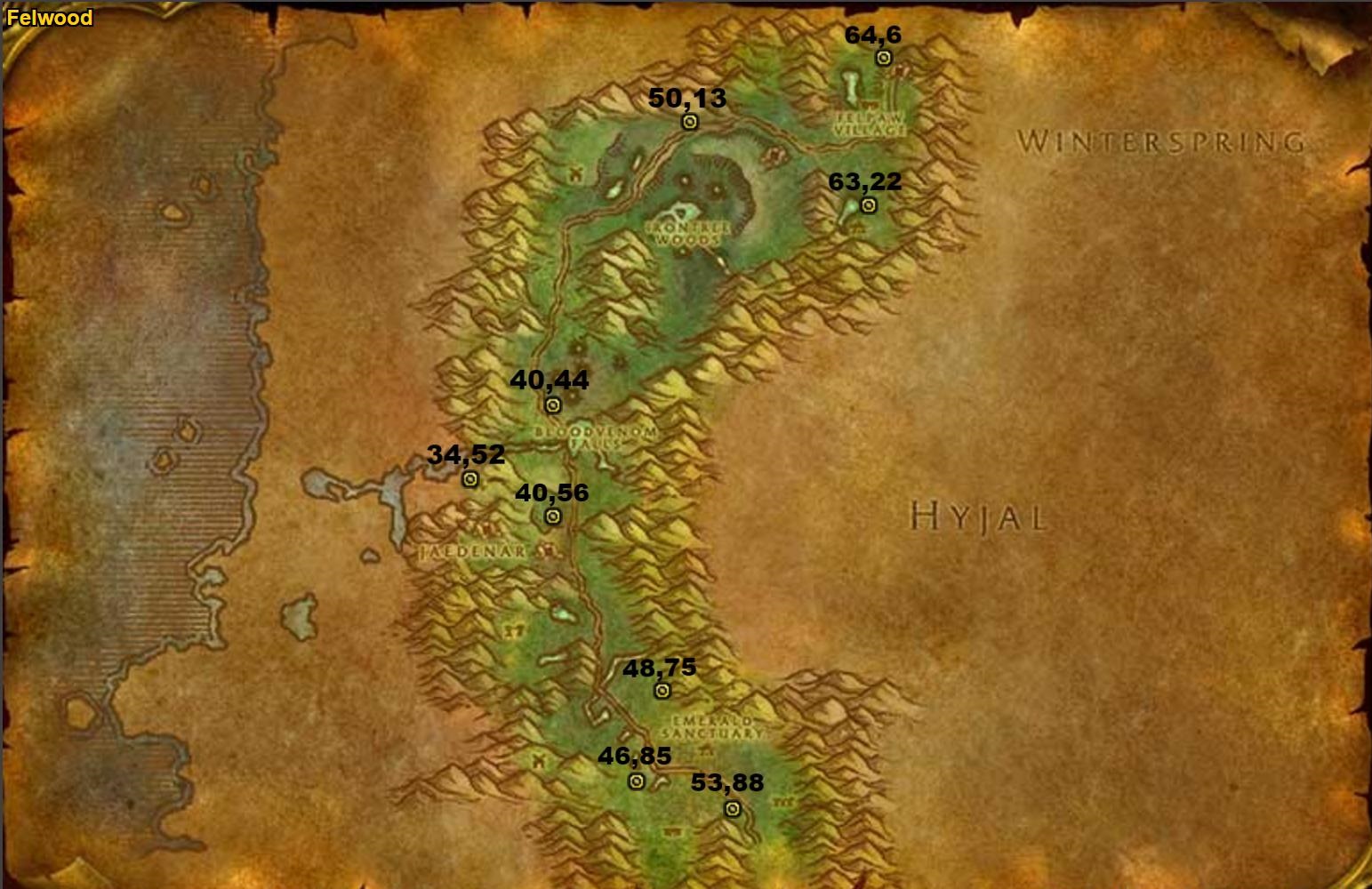 WoW Classic - Felwood Corrupted Songflower Locations Guide