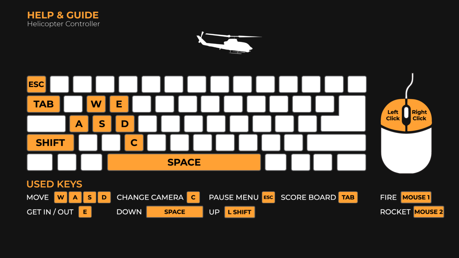 flightgear keyboard controls