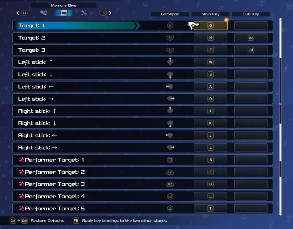 Kingdom Hearts Melody of Memory PC Keyboard Controls & Shortcuts - MGW